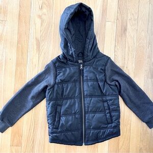 Boys Hooded Jacket with Fleece Sleeves 6/7
